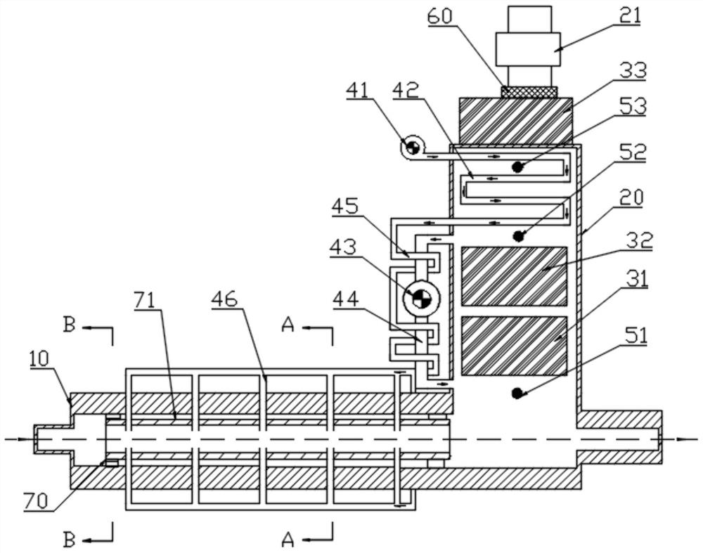 A flat enameled wire baking furnace