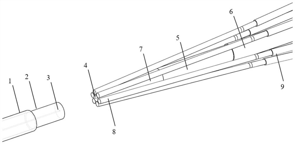 Optical fiber guide type high-power optical fiber cladding light stripper for deep stripping