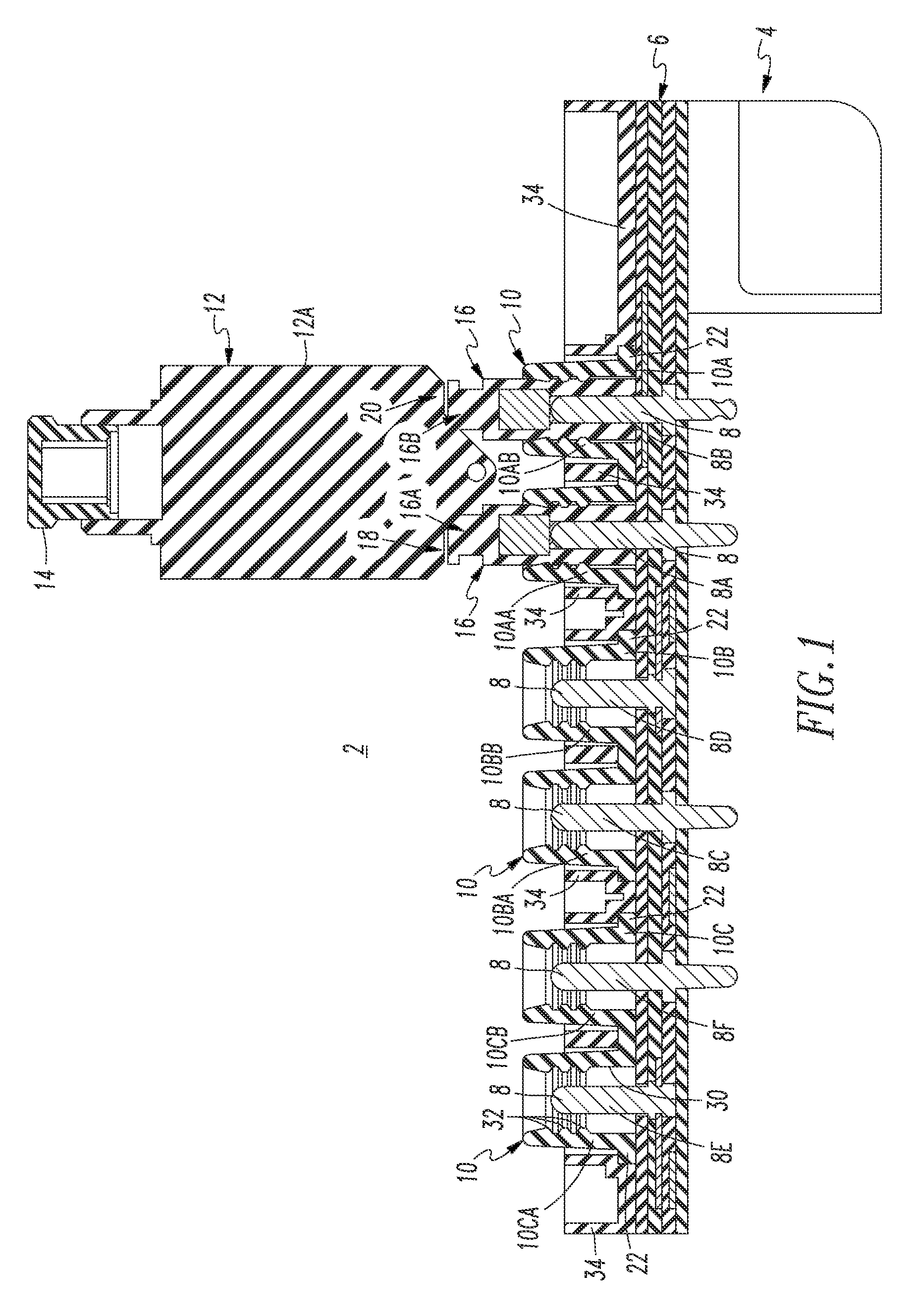 Plug-in circuit breaker assembly including insulative retainers