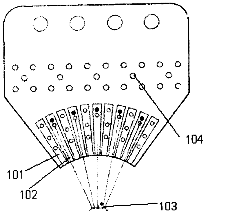 Direct current offset probe card for radio frequency test