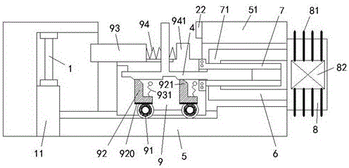 Loading device for test work piece and use method thereof