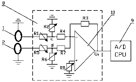Differential power reactor fault on-line monitoring instrument
