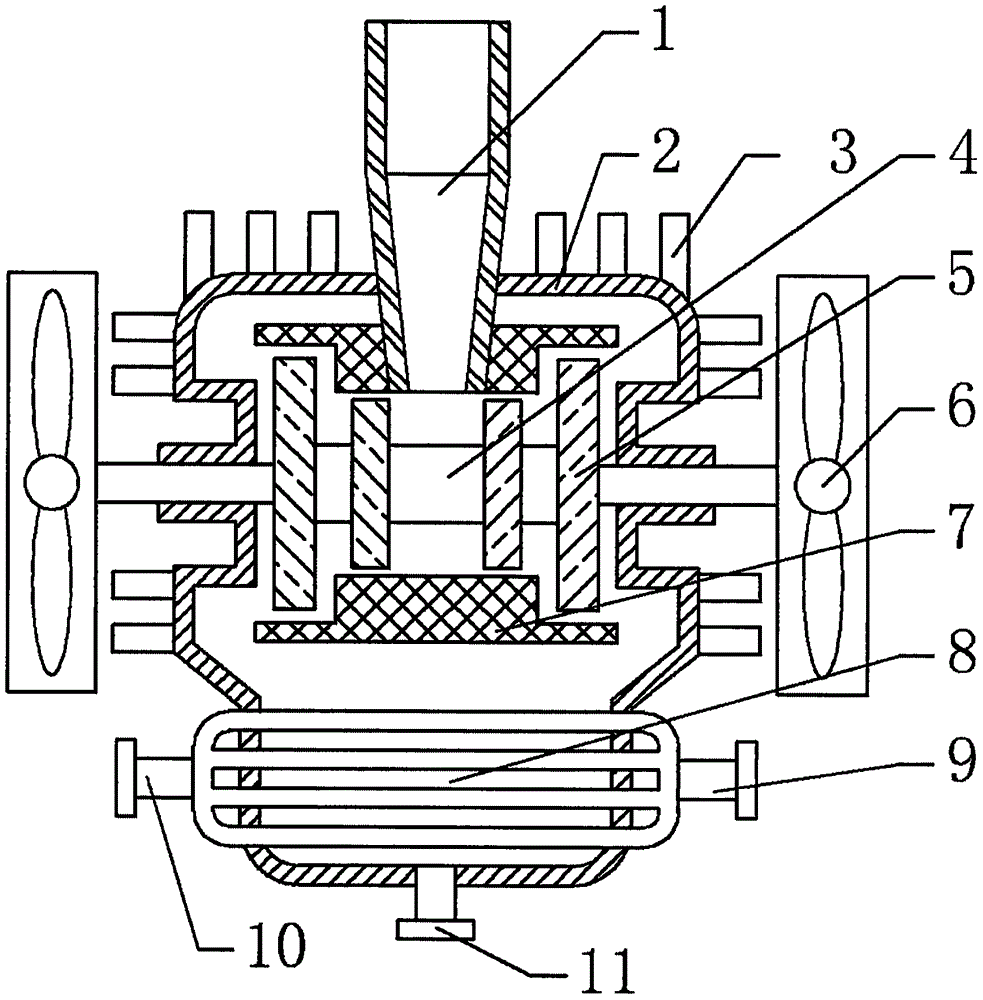 Auxiliary cooling device for steam turbine