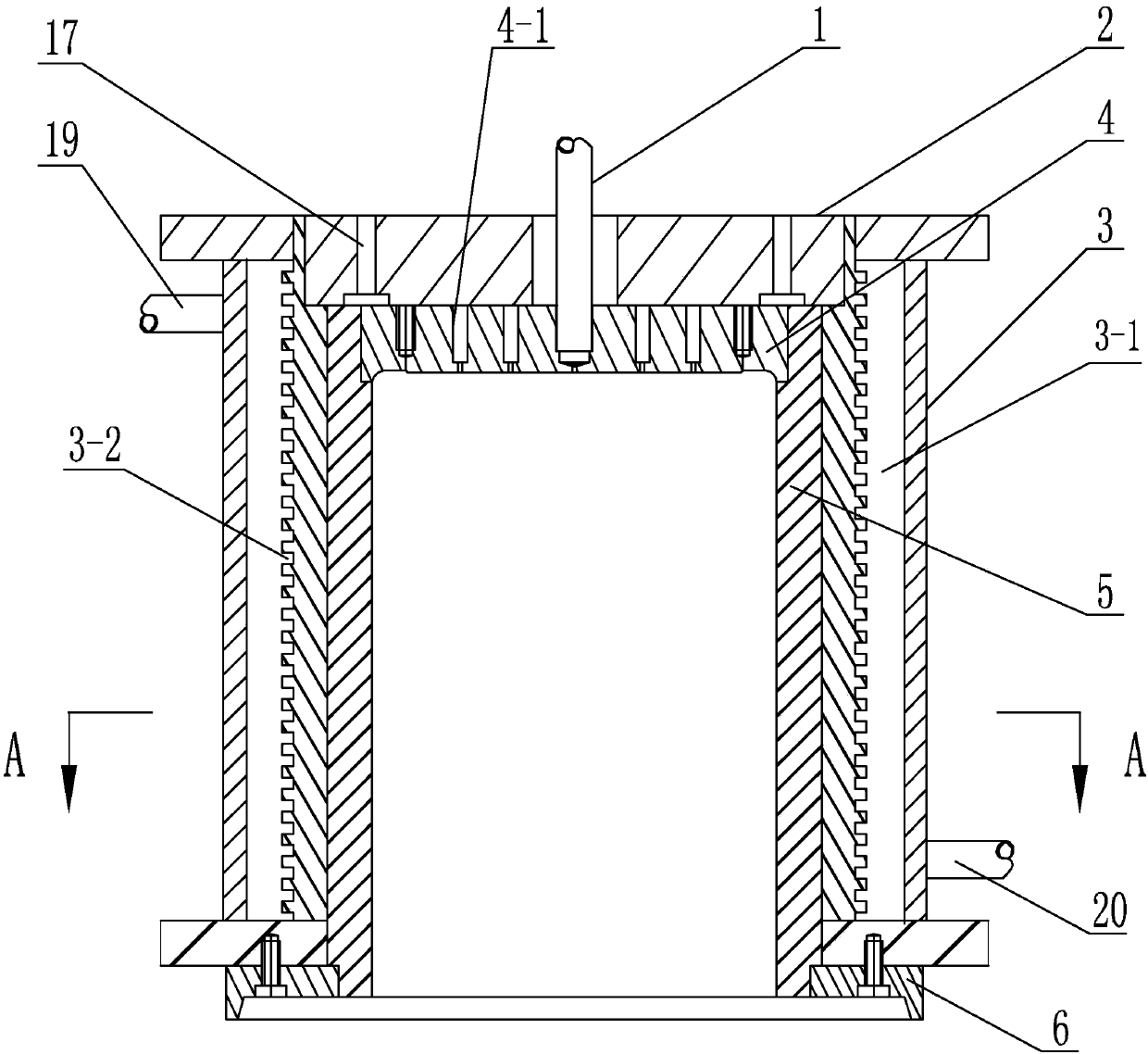 Cylinder type molded pulp package sizing device