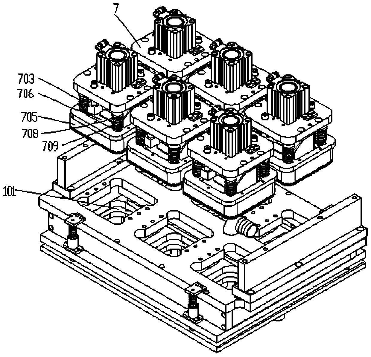 Internal cutting machine head assembly