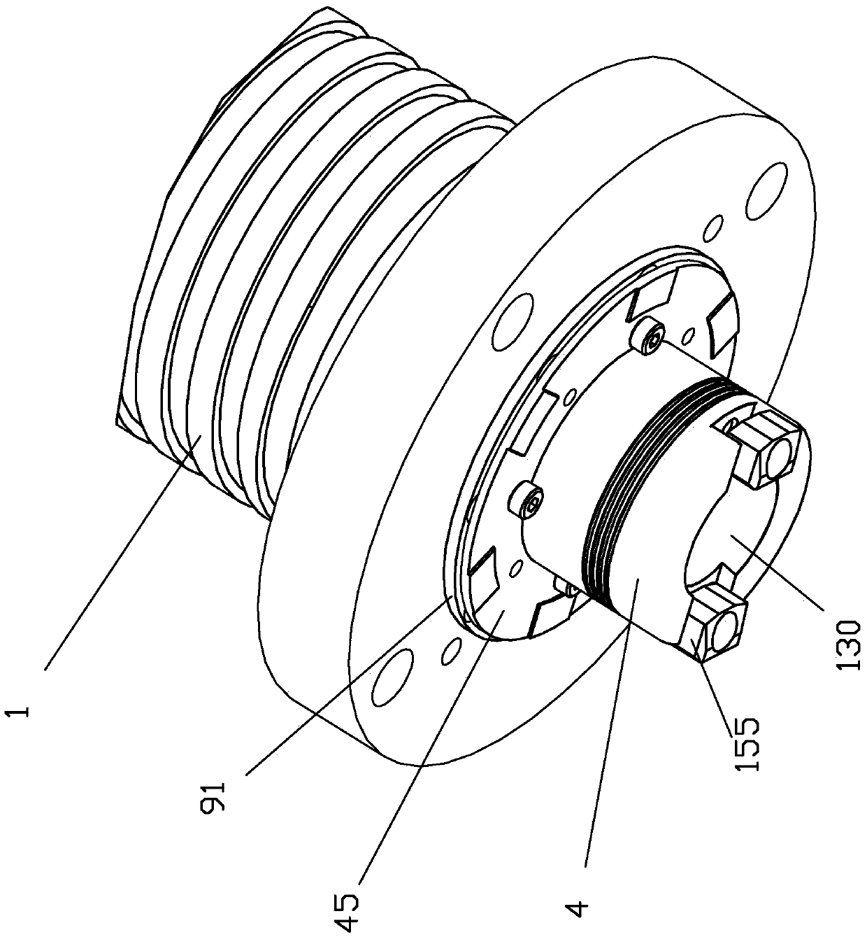 Integrated combined main shaft of mill combined machining center