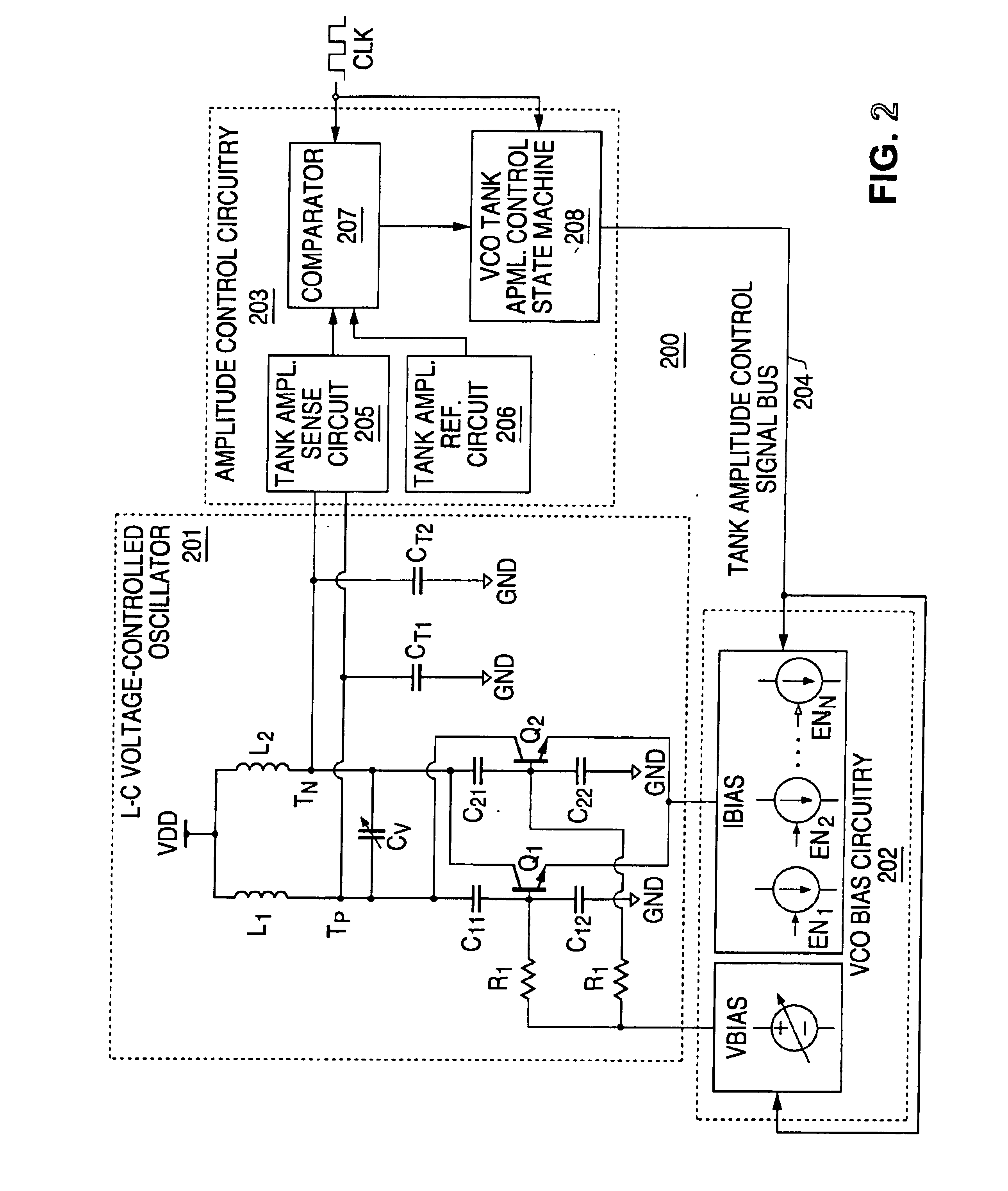 Discrete-time amplitude control of voltage-controlled oscillator