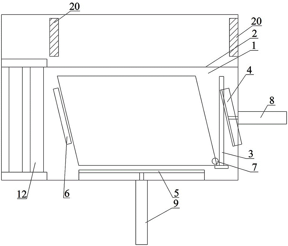 A device and processing method for two-dimensional drilling of hypotenuse plates