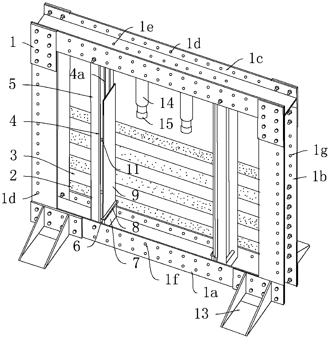 Two-dimensional rock and soil mechanics model test device and method