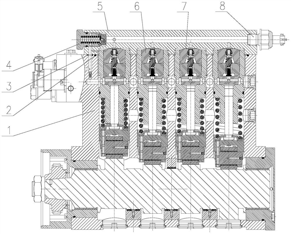 Pump-rail integrated electric control common rail high-pressure oil supply system assembly