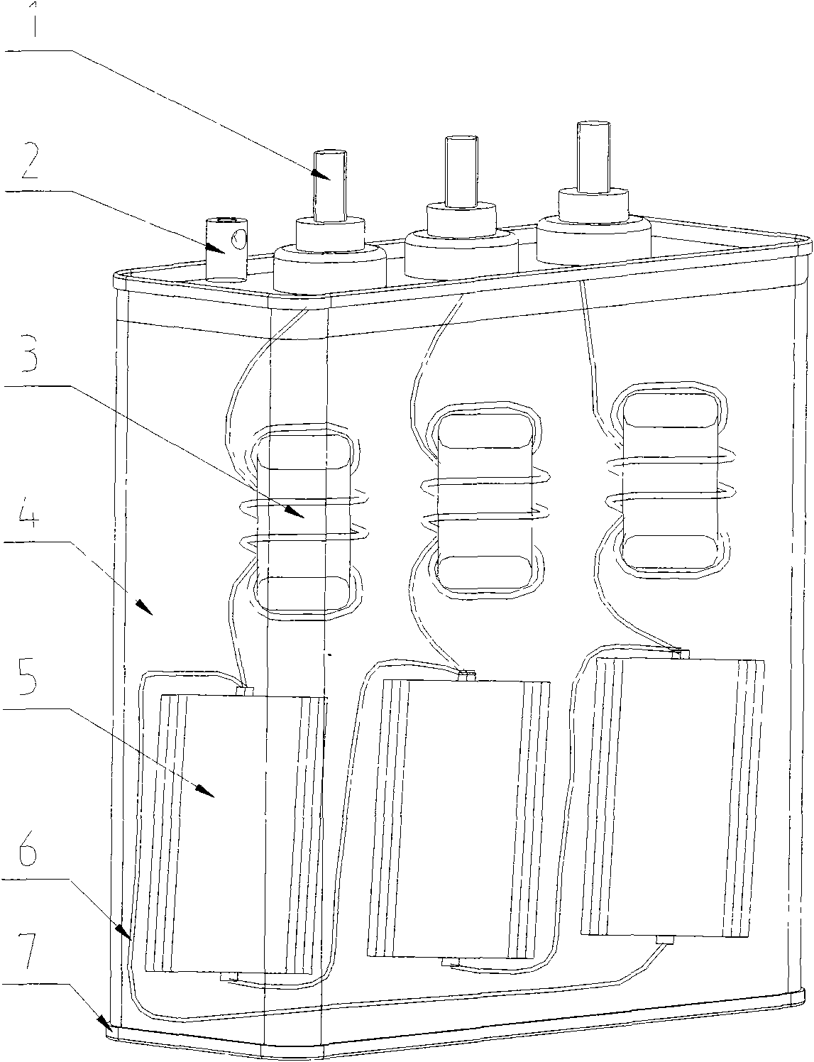 Anti-harmonic capacitor