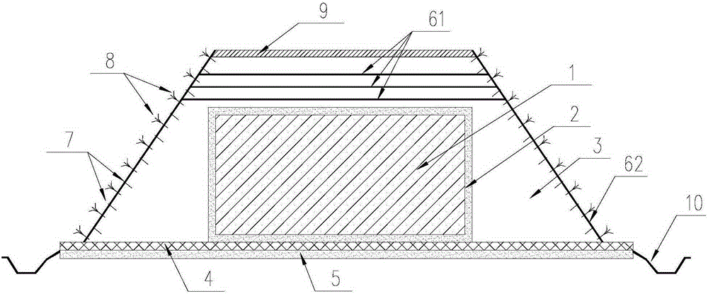 Special soil subgrade structure and construction method thereof