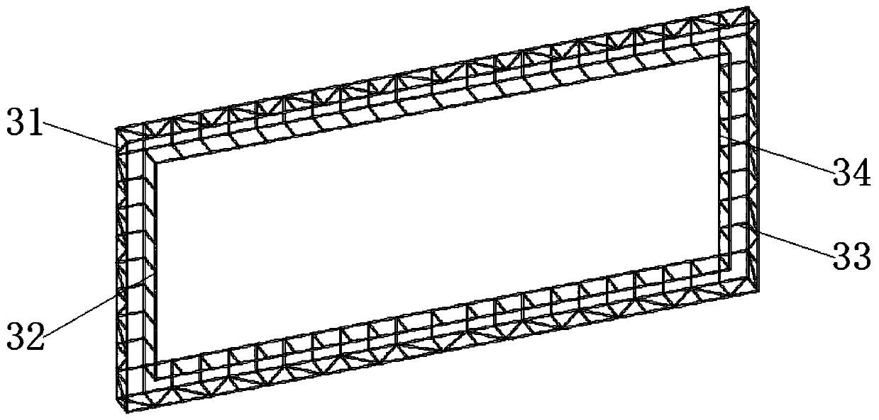 Medium-buried rubber water stop fixing method and steel reinforcement framework structure