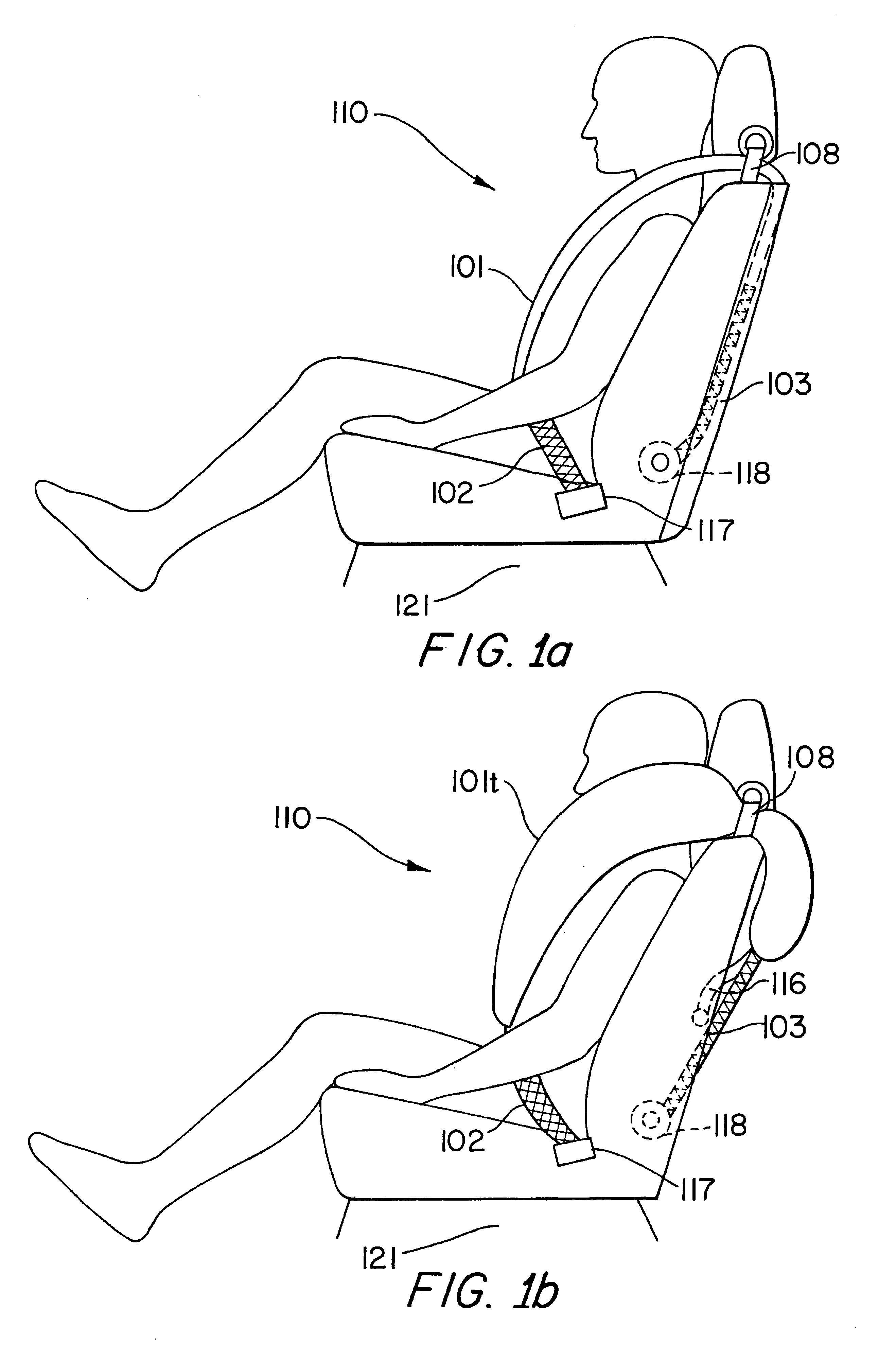 Inflatable tubular torso restraint system with pivoting upper anchor point attachment