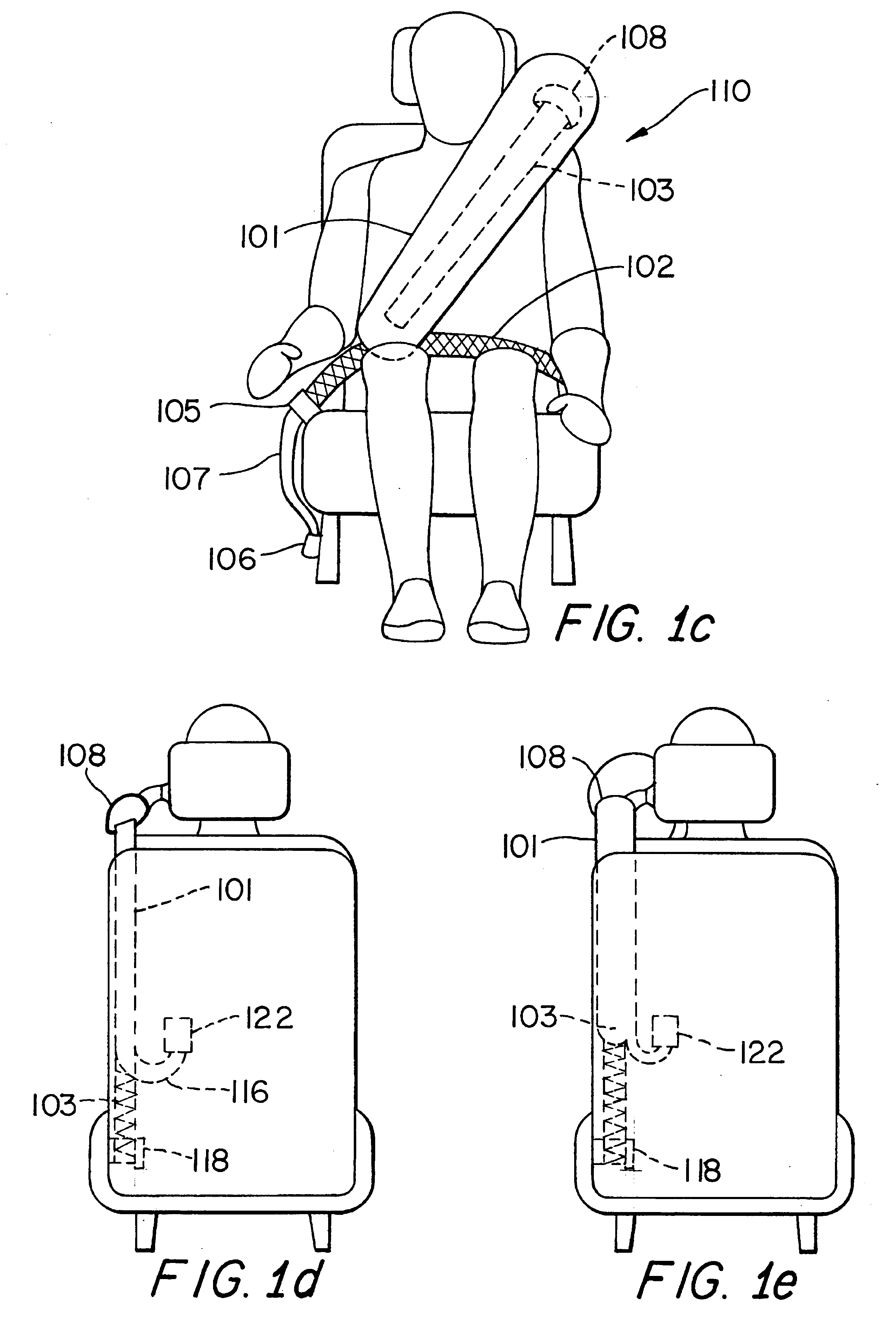 Inflatable tubular torso restraint system with pivoting upper anchor point attachment
