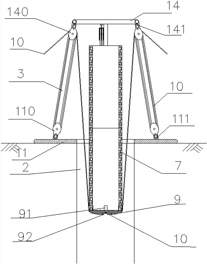 Safe sedimentation construction method of sand-free precipitation tube well