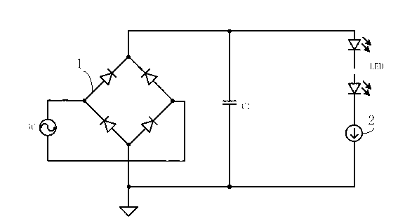 Average linear LED (Light Emitting Diode) drive circuit