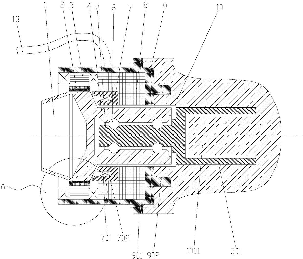 Independent direct-drive ultra-high-speed revolving cup structure with front-arranged motor and cluster control system thereof