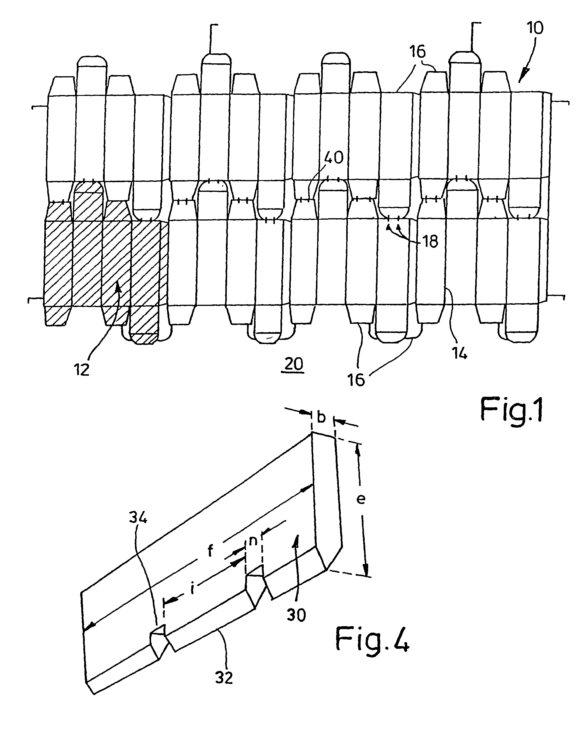 Device for punching blanks out of a flat sheet