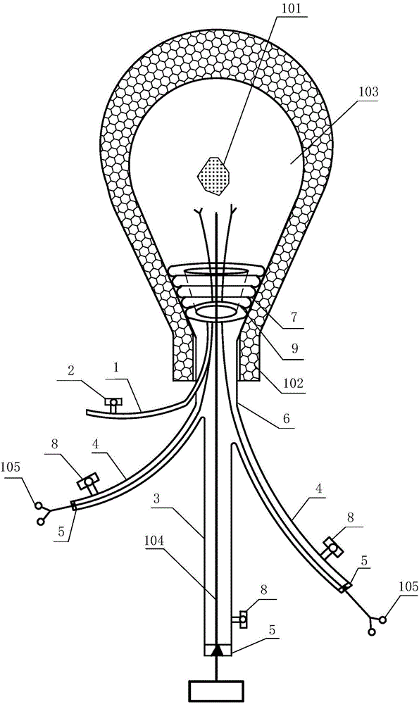 Fully-closed flexible connector for hysteroscope operation
