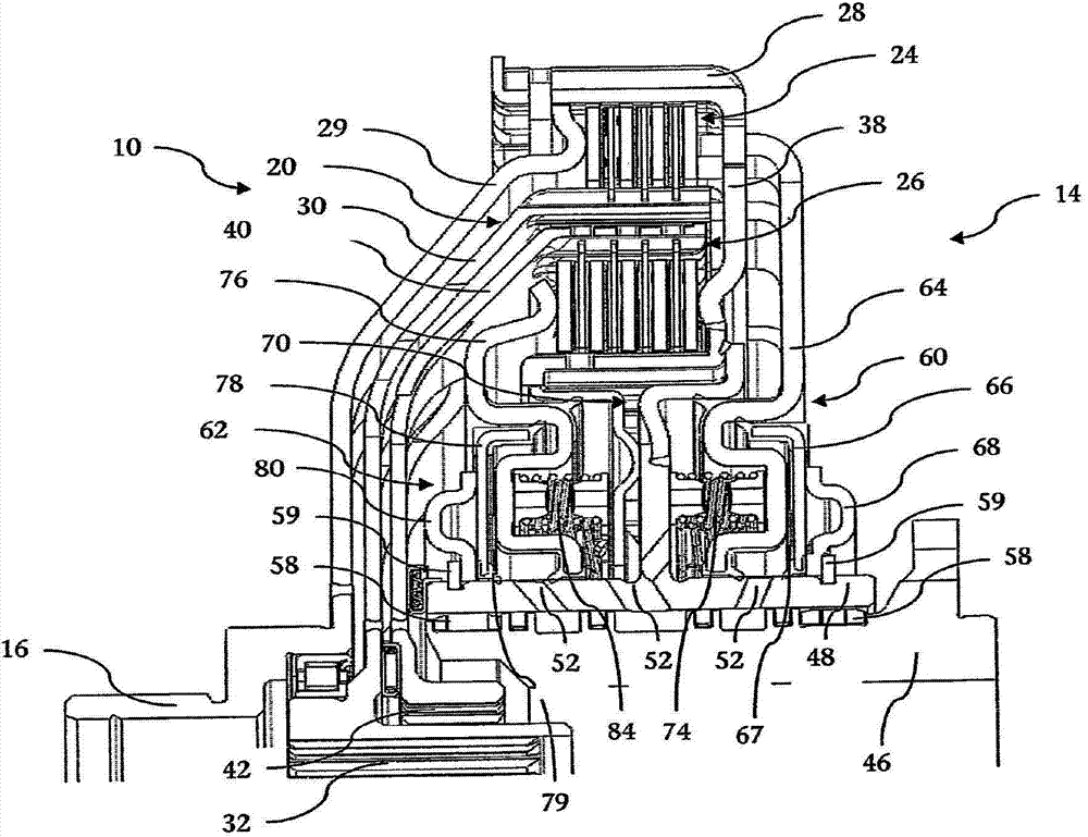 Dual-clutch assembly for a dual-clutch transmission