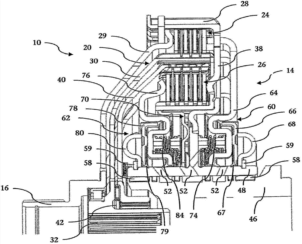 Dual-clutch assembly for a dual-clutch transmission
