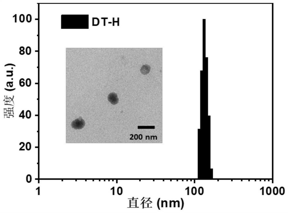 Near-infrared IIb fluorescent probe, nano particle and preparation method and application thereof