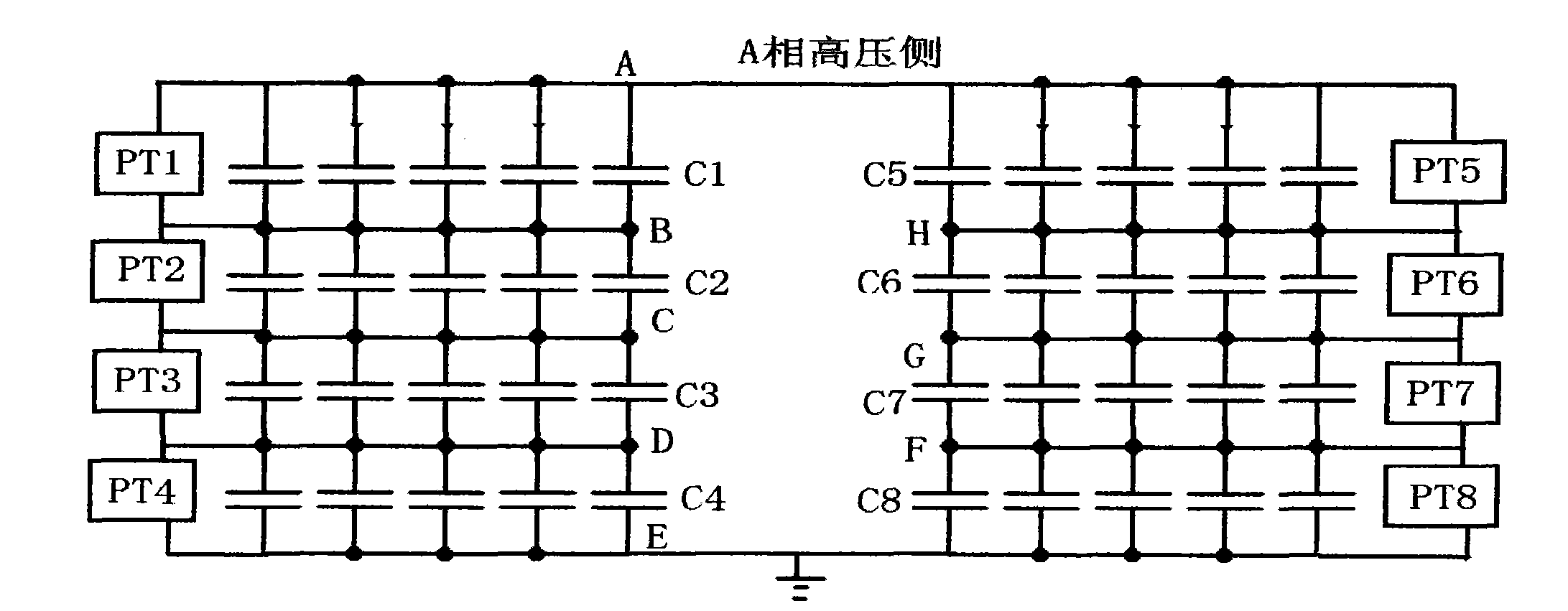 Transformer substation capacitor on-line monitoring method and device based on wireless mode