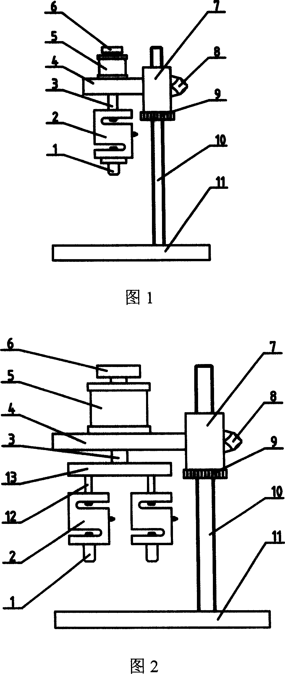 Testing device for press pressure of press-button of lighter and performance curve of  press pressure with displacement