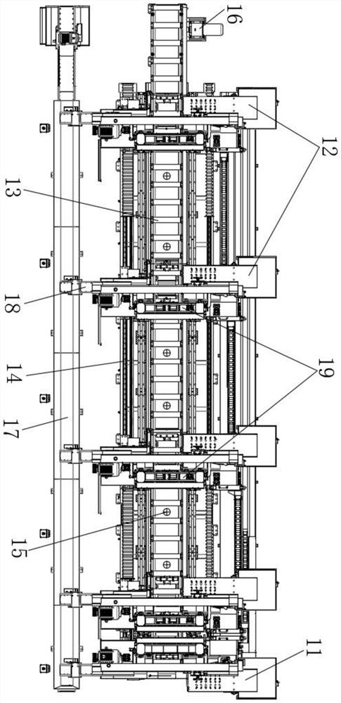 Multi-section sawing machining automatic production line