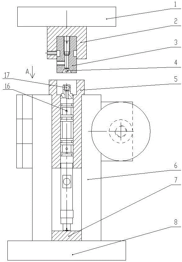 Valve element steel ball assembling technology