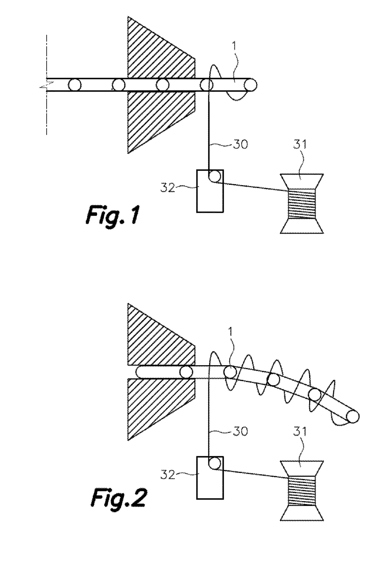 Installation and method for winding an elongated flexible inductor