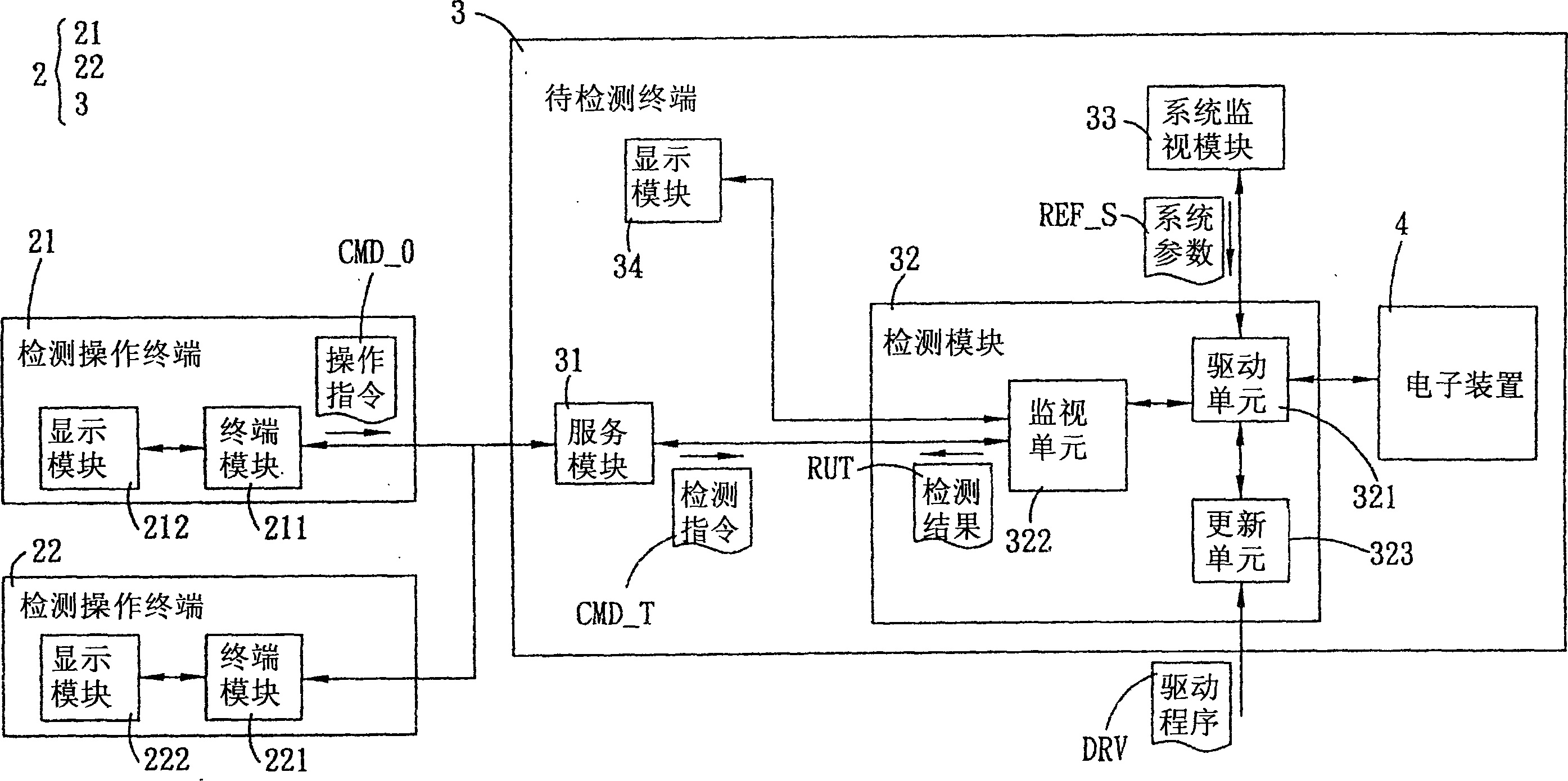 Remote detection system and method