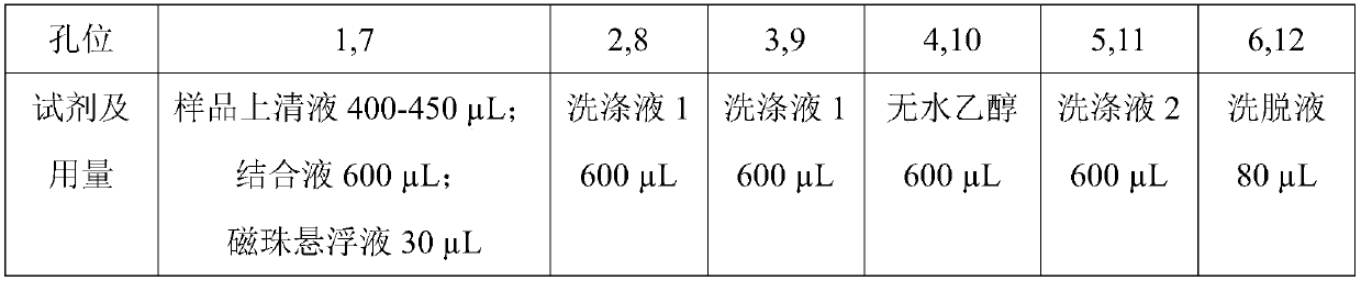 Kit for extracting total DNA from citrus leaf midribs on basis of magnetic bead method and extraction method thereof