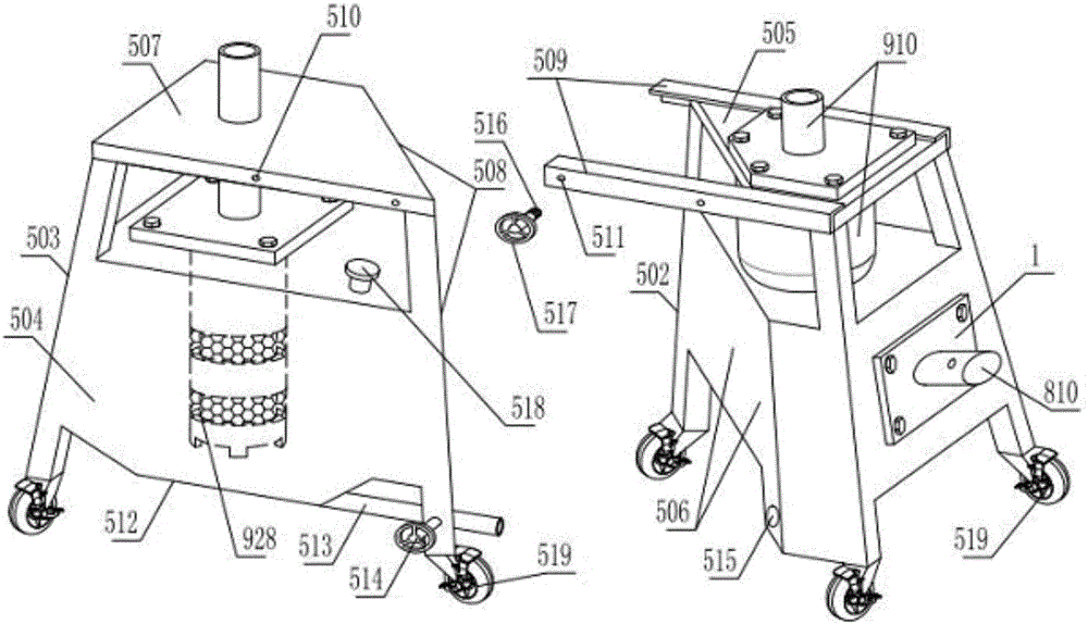 Efficient and convenient cement concrete pole correcting equipment