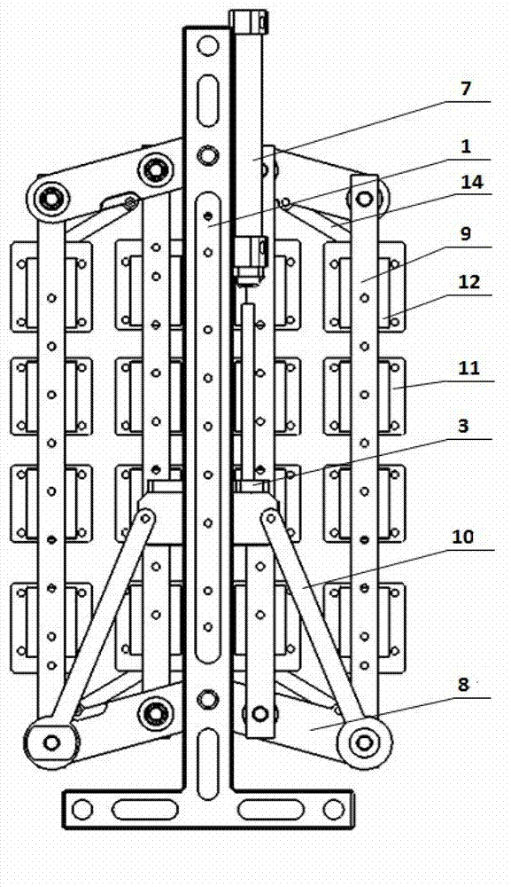 Single-driving equal-interval synchronous extending mechanism