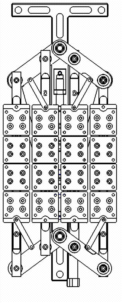 Single-driving equal-interval synchronous extending mechanism