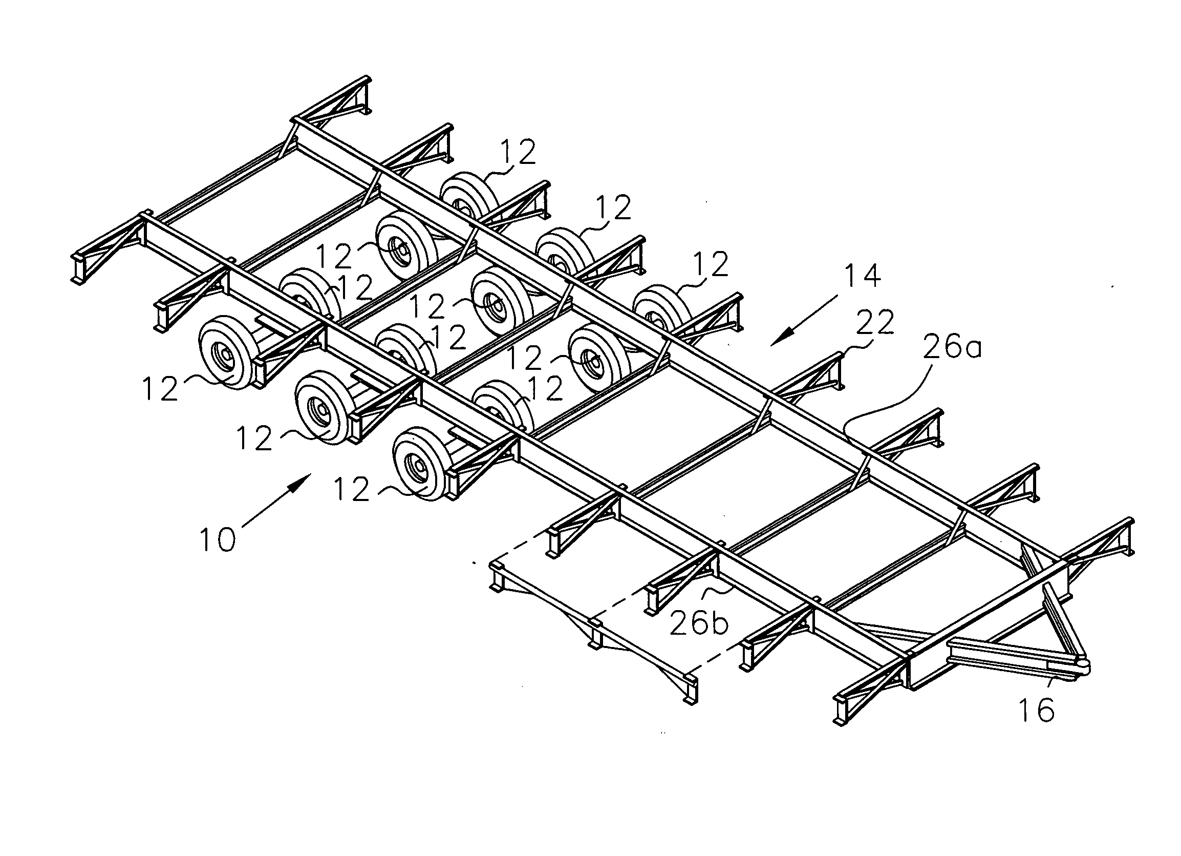 Portable axle and tire assembly