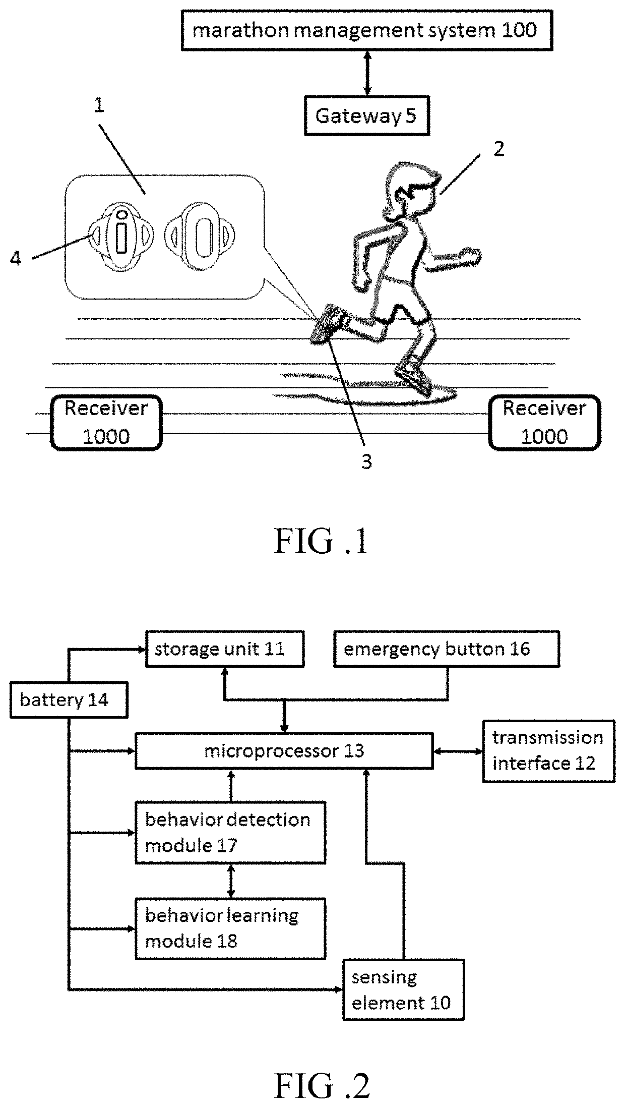 Marathon timing and real-time accident notification method and system thereof