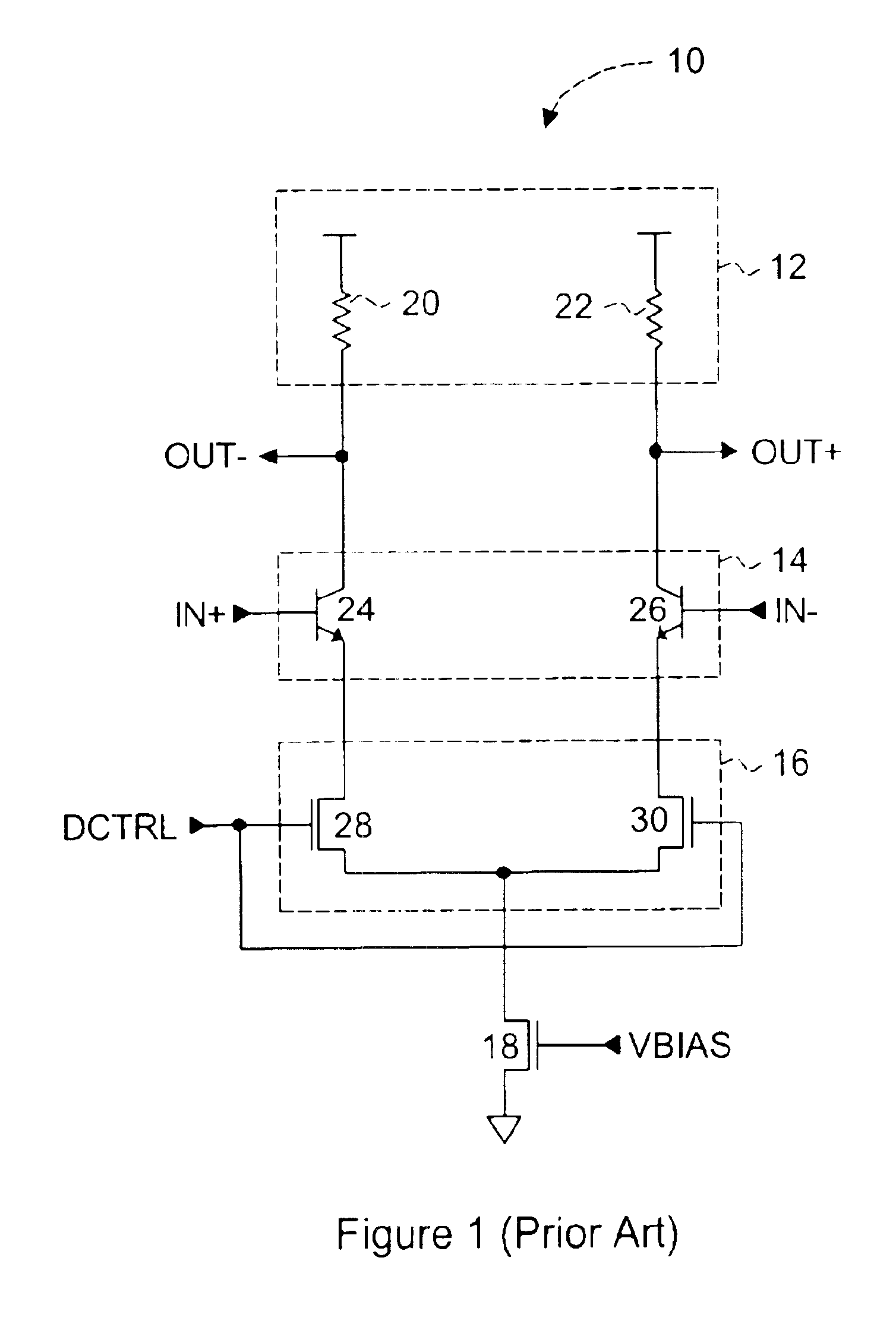 System and method of amplifier gain control by variable bias and degeneration