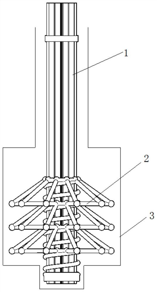 Large-tonnage prestress cluster anchor rod assembly used in rock anchor