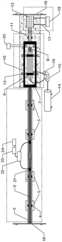 Test device and method for simulating blasting excavation unloading