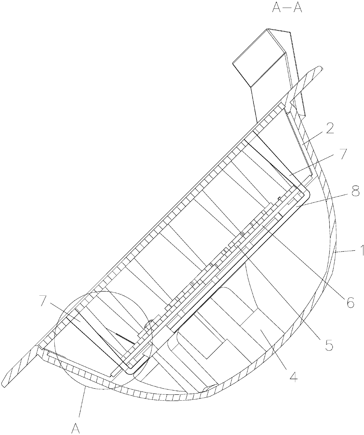 Air-cooling heat dissipation type LED down lamp