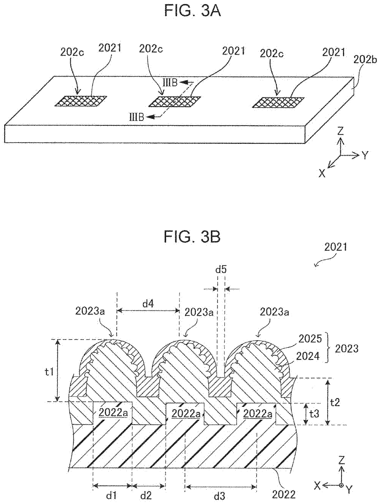 Metal microscopic structure and detection device