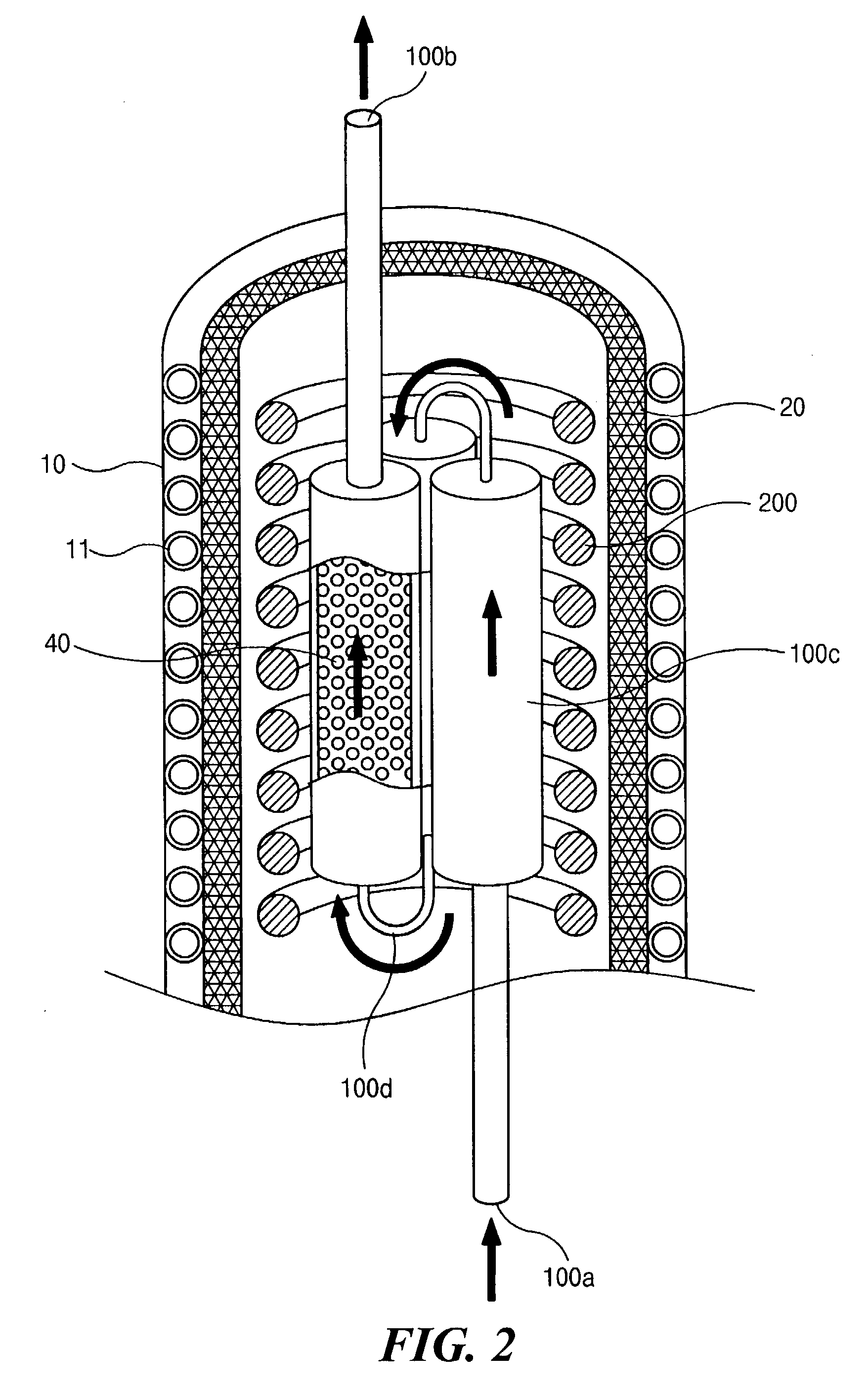 Gas heating apparatus for chemical vapor deposition process and semiconductor device fabrication method using same