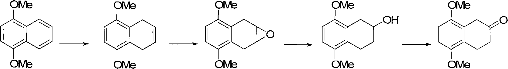 Preparation method of 5,8-dimethoxy-2-tetralin ketone