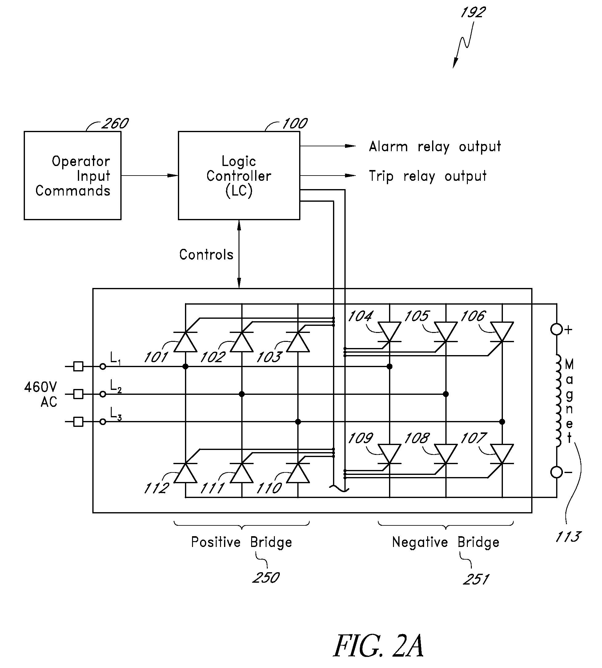 Method and apparatus for controlling a lifting magnet supplied with an ac source