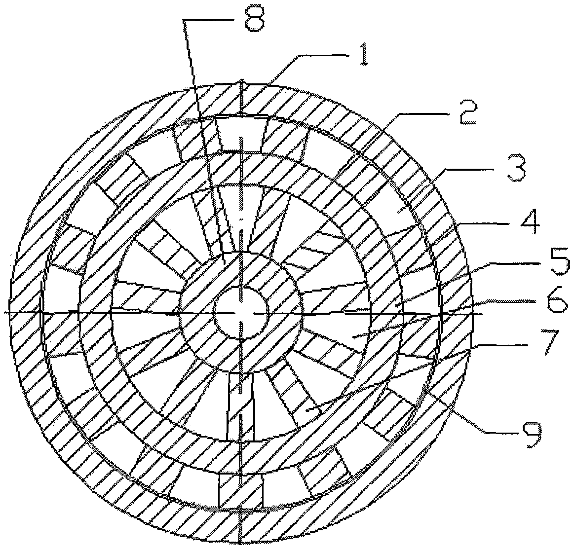 Copper smelting continuous blowing furnace oxygen lance nozzle