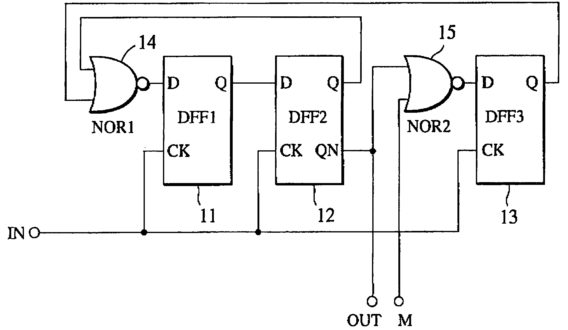 Two-modulus prescaler circuit