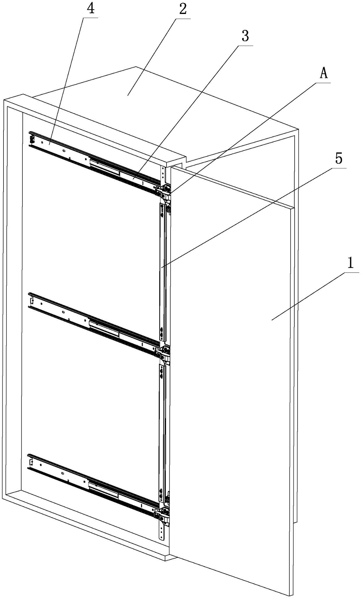 Limiting mechanism used for furniture turning, pushing-pulling and opening-closing